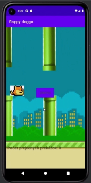 Mobilná hra Flappy Doggo