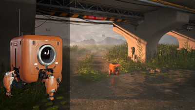 robot and game environment 